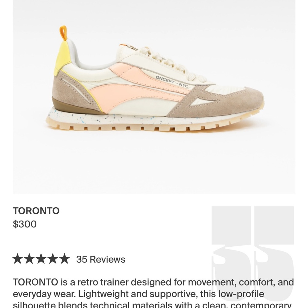 Oncept Toronto shoes 9.5